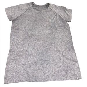 Lululemon Gray Swiftly Tech Short Sleeve Athletic Top Size 14 Breathable Workout